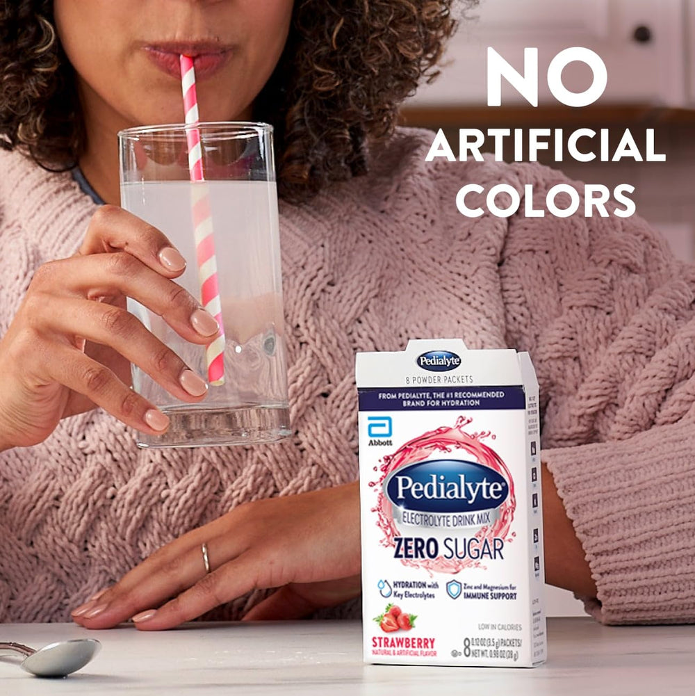 Pedialyte gluten-free label on box highlights allergen-friendly hydration