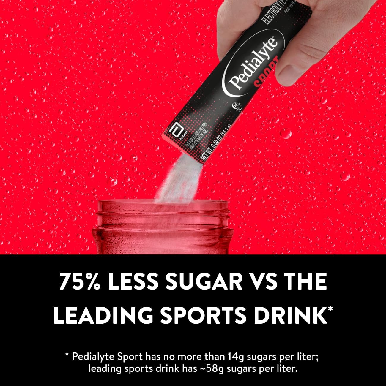 Pedialyte Sport 80-count hydration station packaging for athletes and teams.