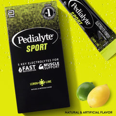 Pedialyte Sport fruit punch packets for workout energy.