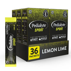 Pedialyte Sport lemon-lime powder packets for fast on-the-go hydration.
