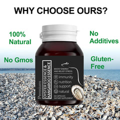 Peehss Oyster Extract Capsules packaging emphasizes sustainability and purity standards