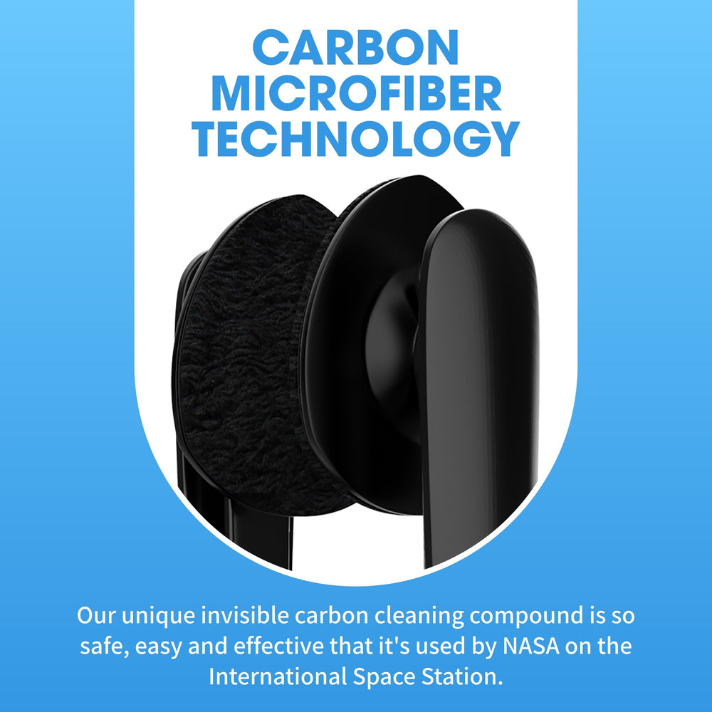 Peeps CarbonKlean carbon microfiber close-up shows cleaning power.