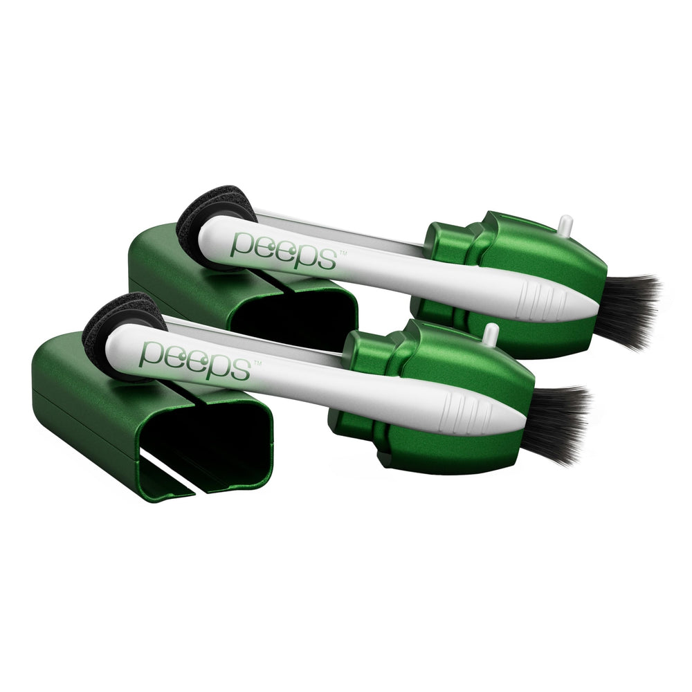 Peeps CarbonKlean two-pack eyeglass cleaner on white background for daily use.