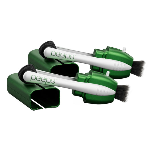 Peeps CarbonKlean two-pack eyeglass cleaner on white background for daily use.