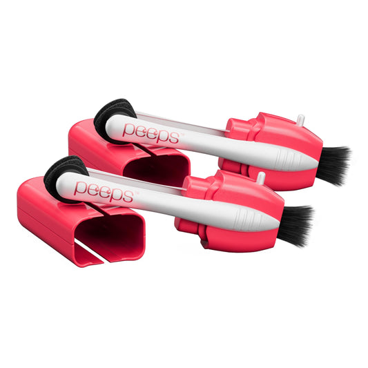 Peeps CarbonKlean eyeglass cleaner red 2-pack, front view for quick daily cleaning.