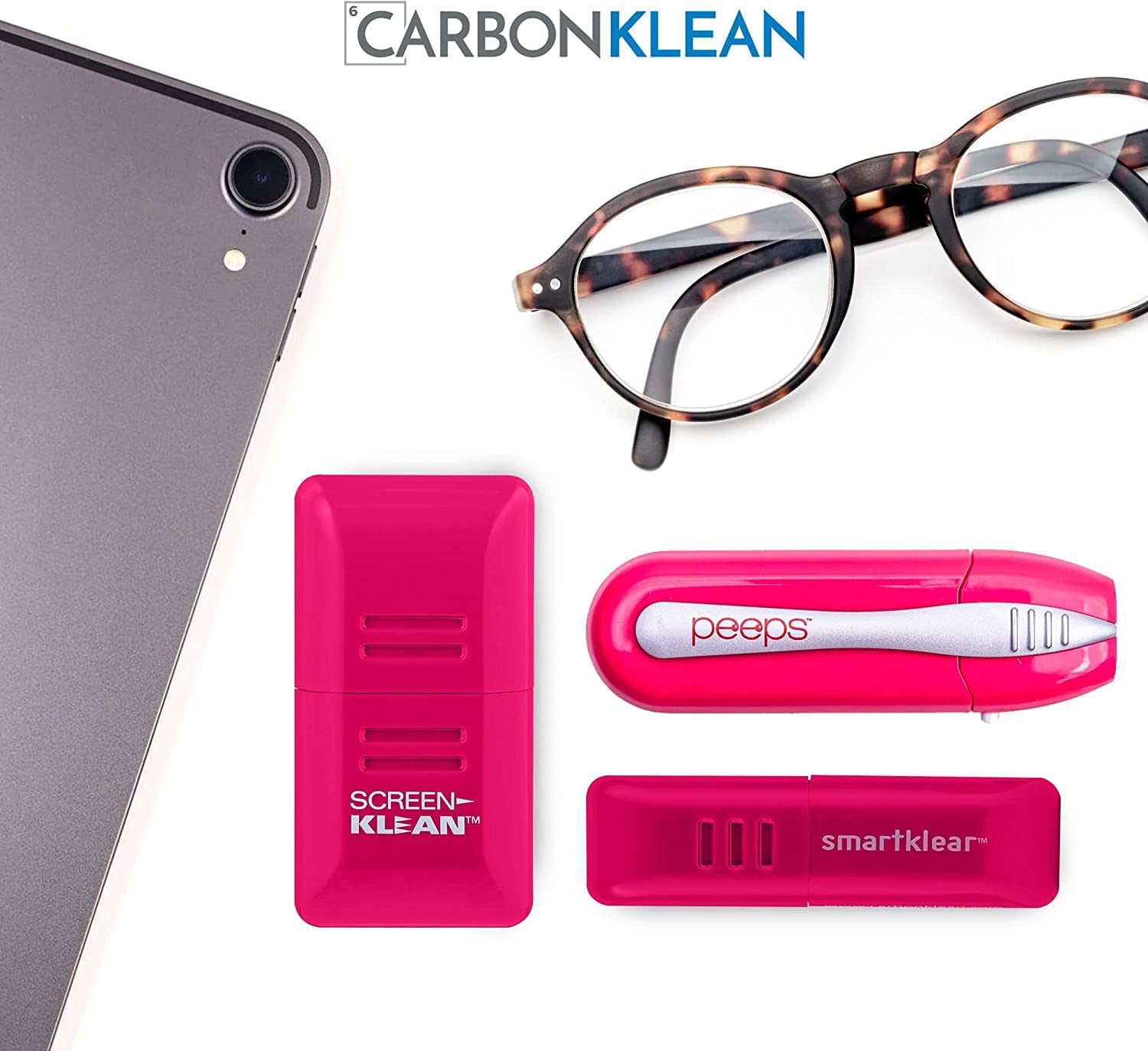 Peeps CarbonKlean travel-ready cleaner fits inside bags