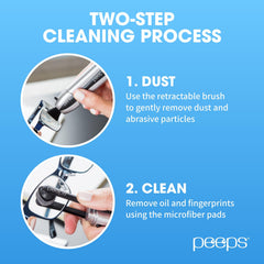Peeps cleaner highlighting carbon microfiber technology used by NASA
