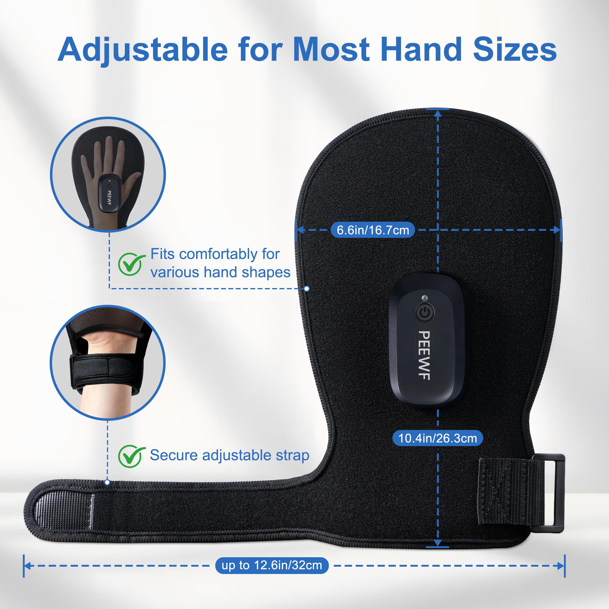 PEEWF glove compact on storage illustrates portability