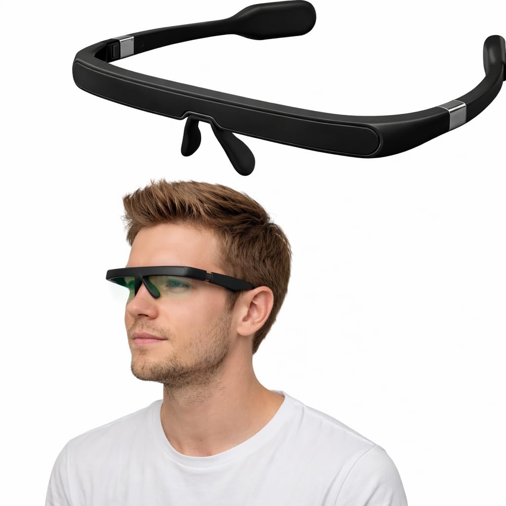 Pegasi 2 smart light therapy glasses with collapsible frame for portable use