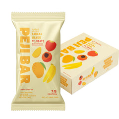 PEJI BAR Mango Jambo bar front-pack image showcasing flavor and clean ingredients for a quick snack.