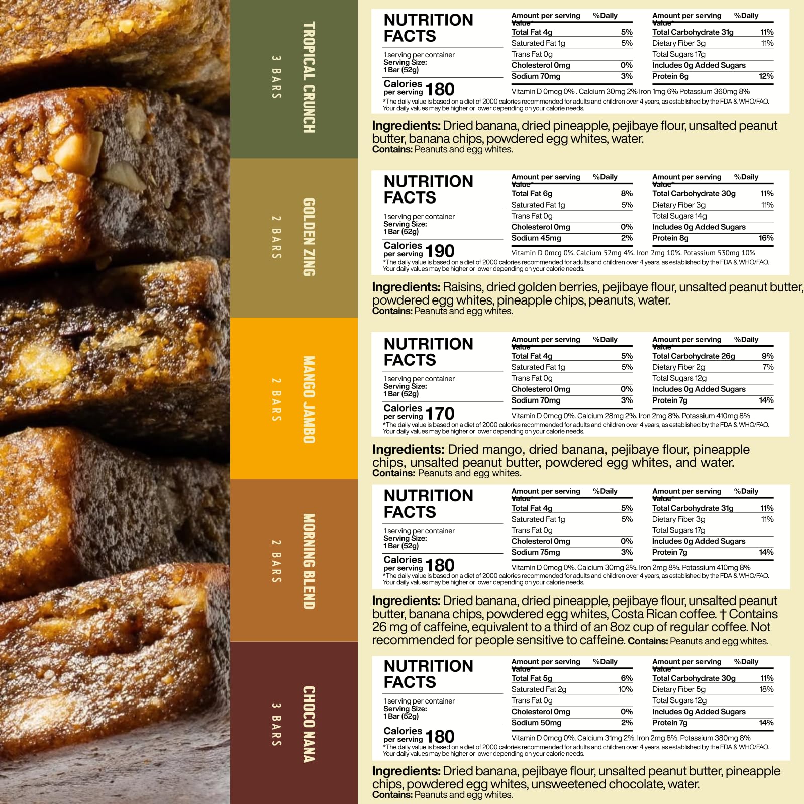 PEJI BAR Morning Blend bar featuring pejibaye for steady morning energy