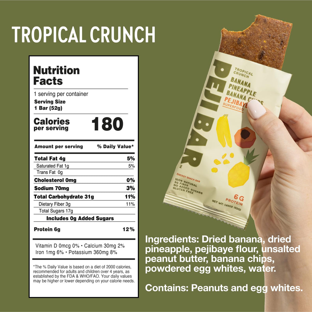 PEJI BAR pejibaye superfood boost provides natural fiber and lasting energy