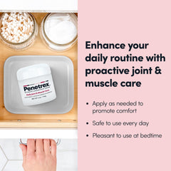Penetrex ingredients image listing arnica, MSM, vitamin B6, boswellia.