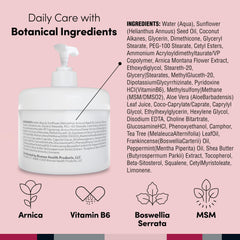 Penetrex Arnica Vitamin B6 MSM blend bottle highlights botanical care.