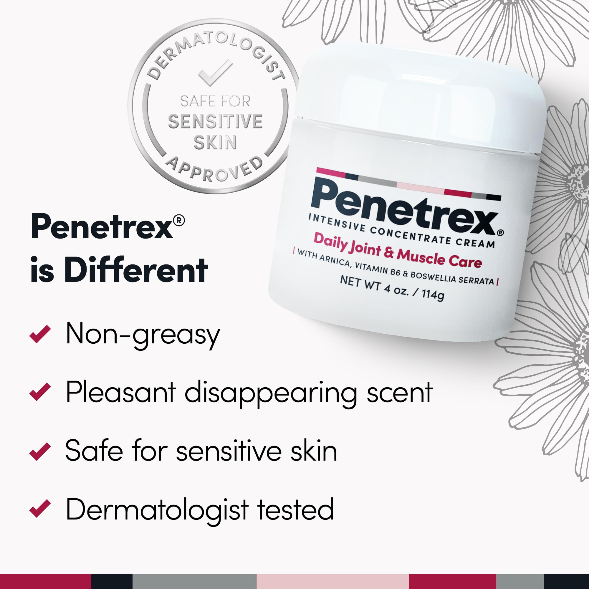 Penetrex cream demonstrating fast absorption into the skin.