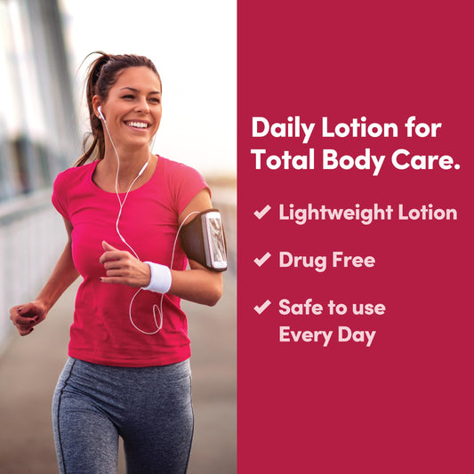 Penetrex lightweight texture lotion application demonstrates quick absorption.