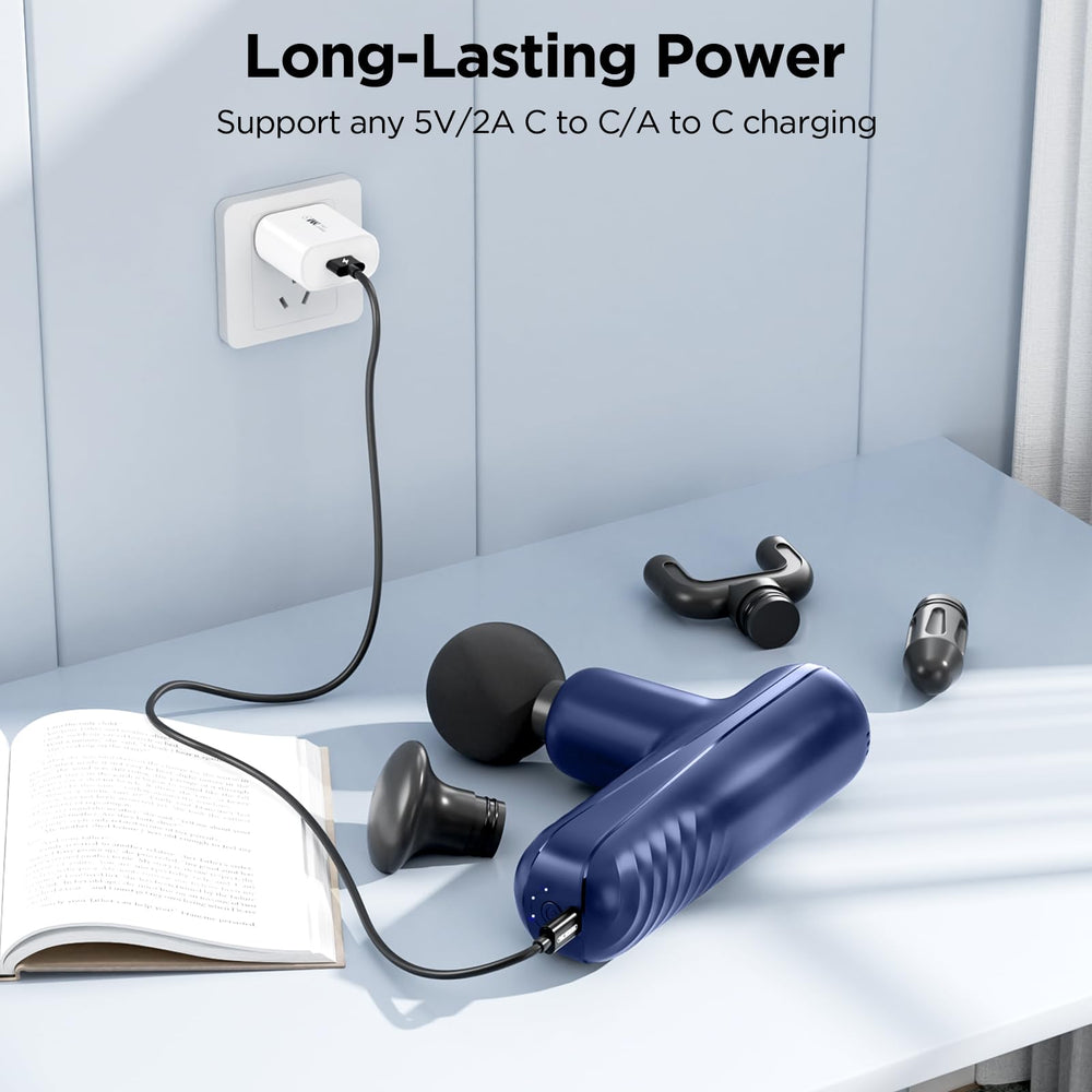 Penjoy Mini Massage Gun with interchangeable heads for targeted relief.