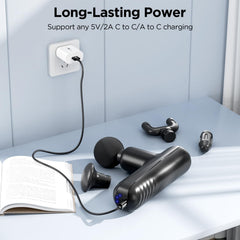 Penjoy Mini Massage Gun with brushless motor delivers smooth power for tired muscles.