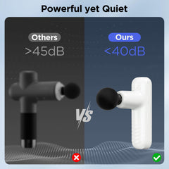 PENJOY Mini Massage Gun quiet operation at 35-40 dB for shared spaces.