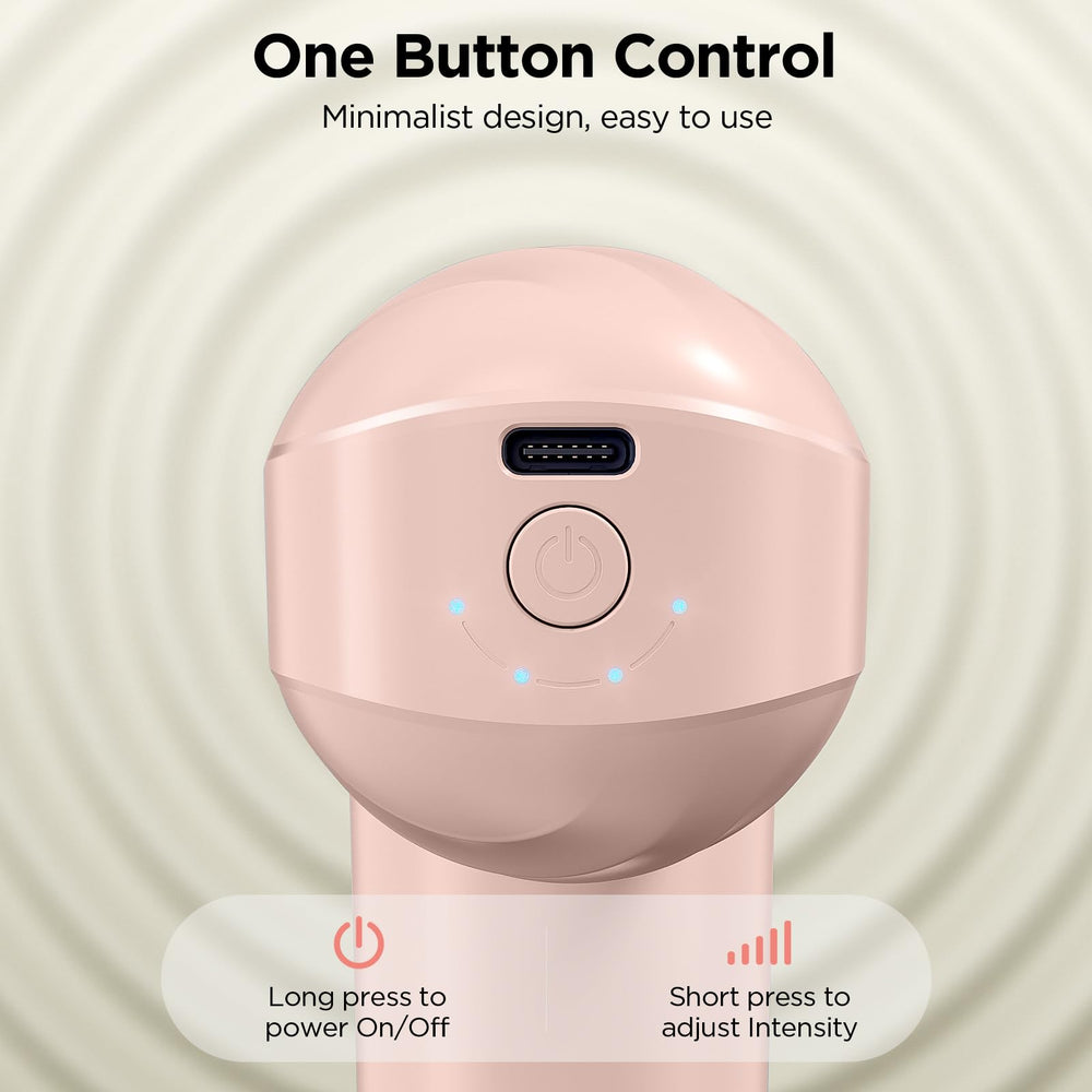 PENJOY pink four-head massage gun for versatile muscle targeting