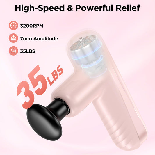 PENJOY pink massager with brushless motor for smooth, powerful percussion sessions