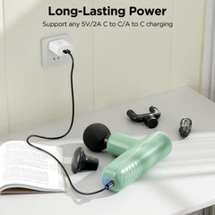 Penjoy Mini Massage Gun USB-C charging for fast, convenient power on the go