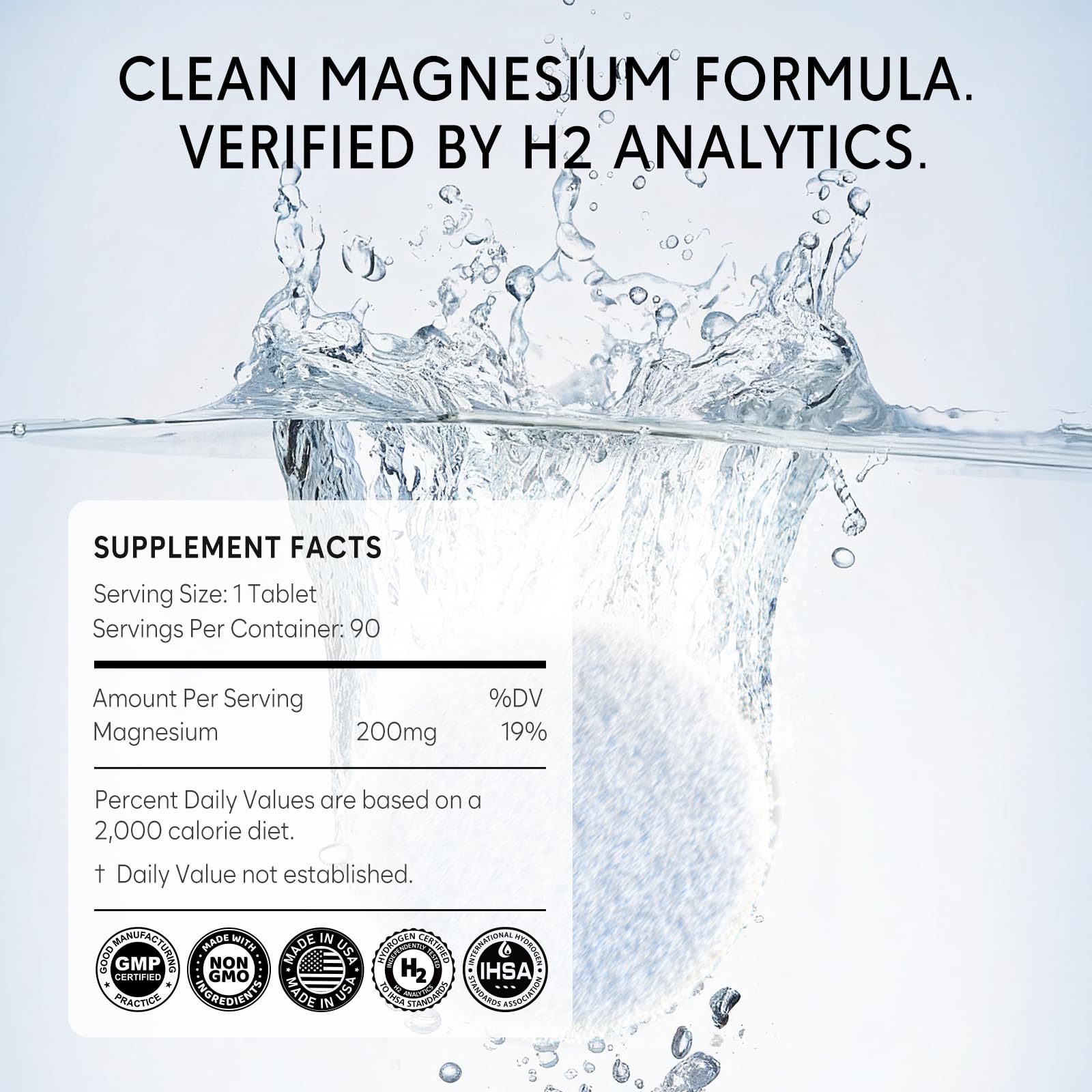 PEPAX dissolving tablet in water demonstrates fizzy activation