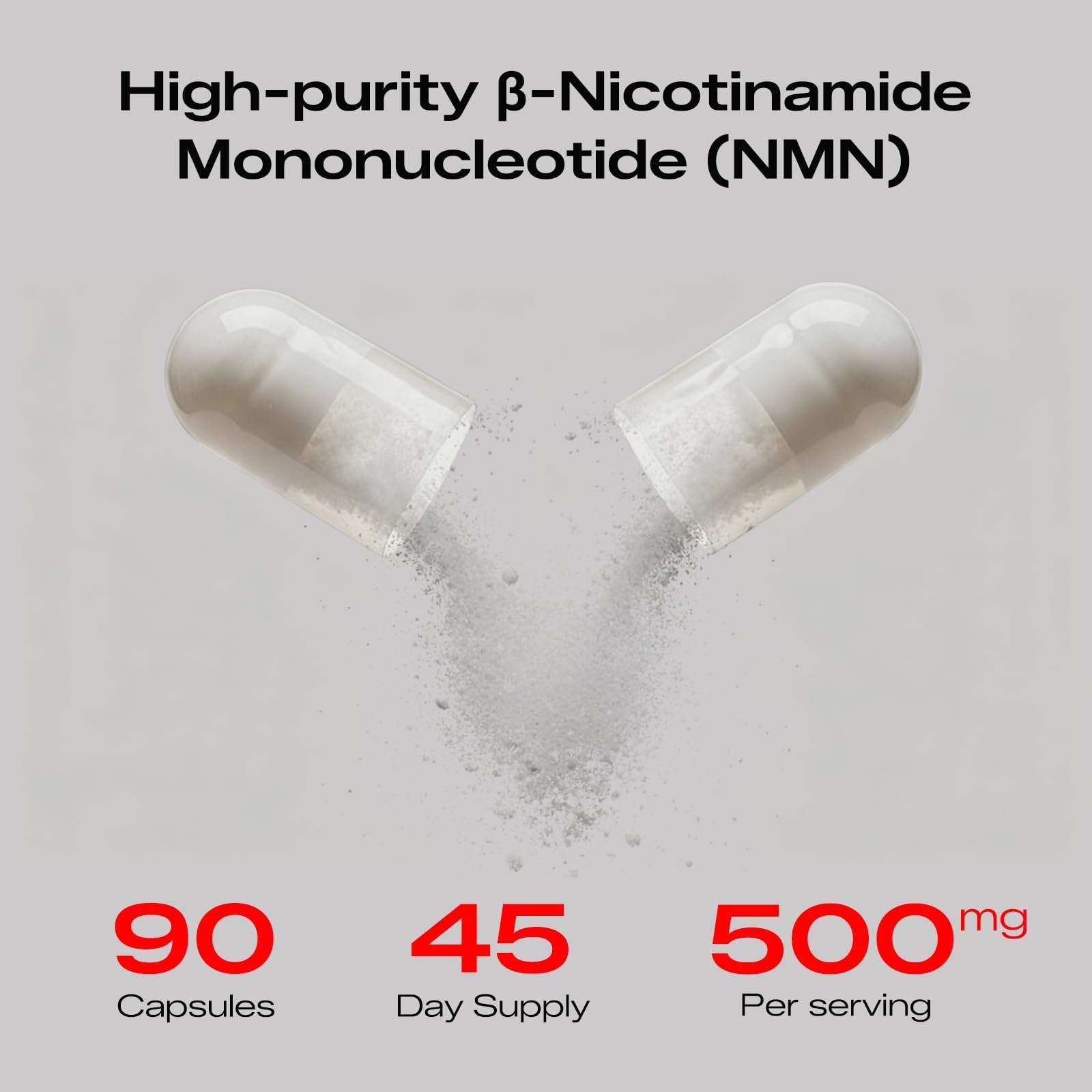 PEPAX NMN bottle front view highlights serving size and form.