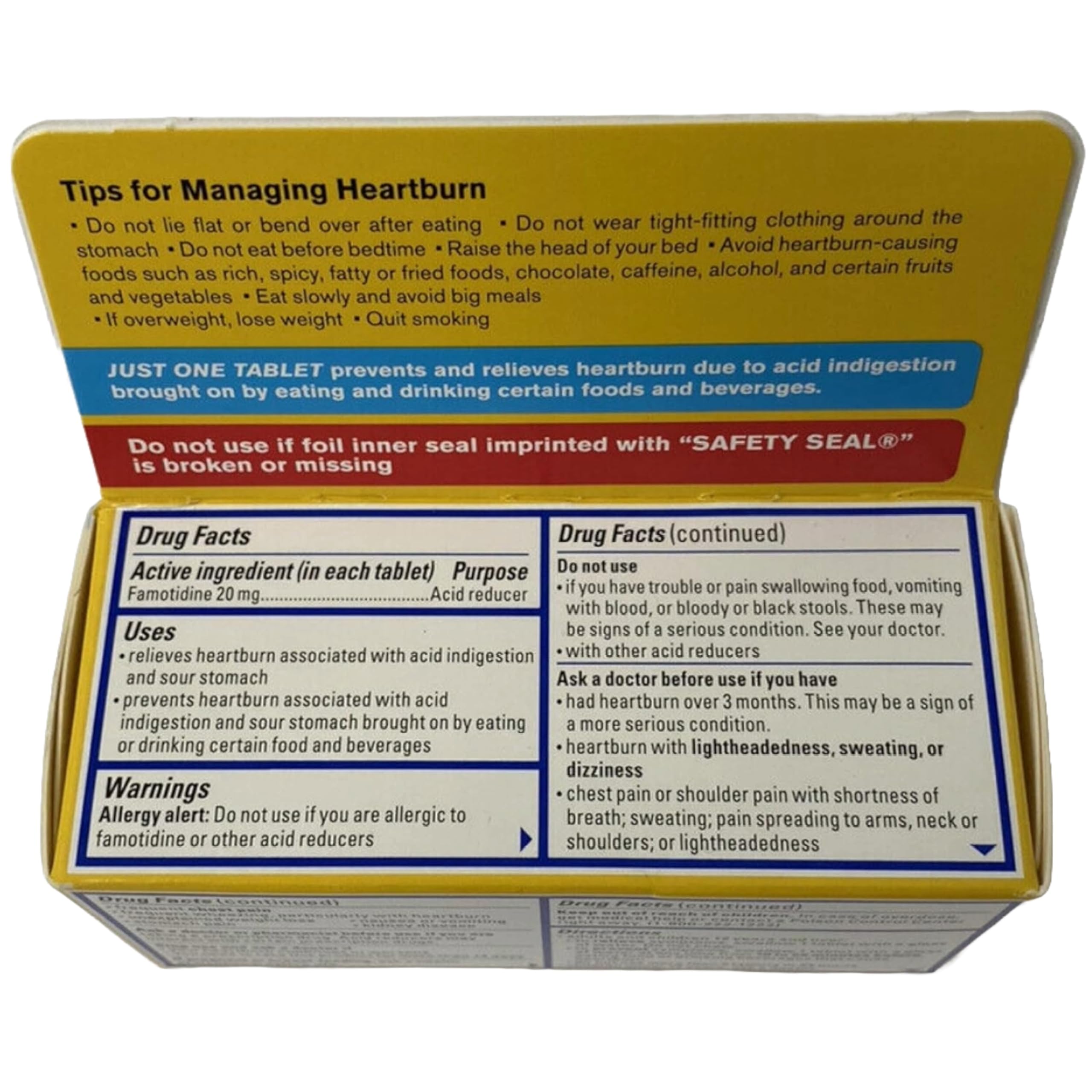 Pepcid AC 12-hour protection concept with clock graphic