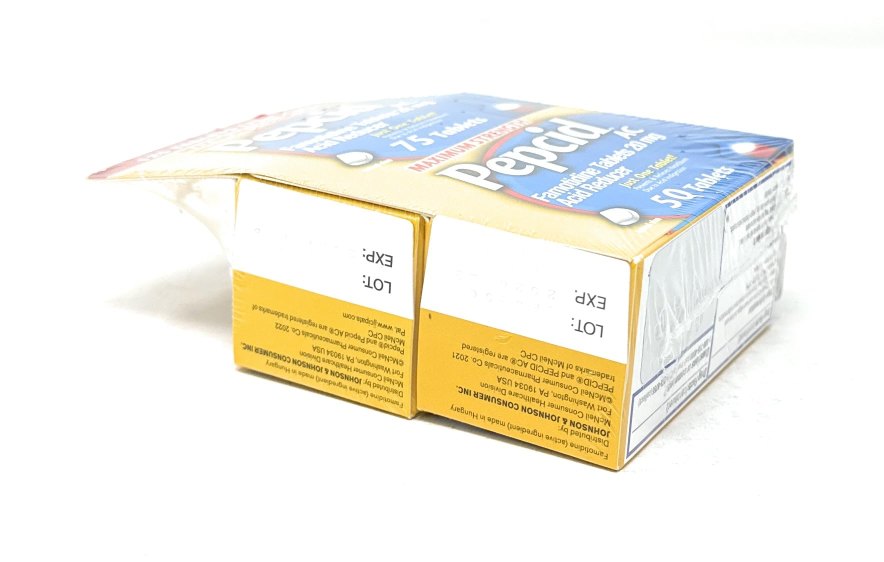 Pepcid AC dose timing demonstrating before meal use