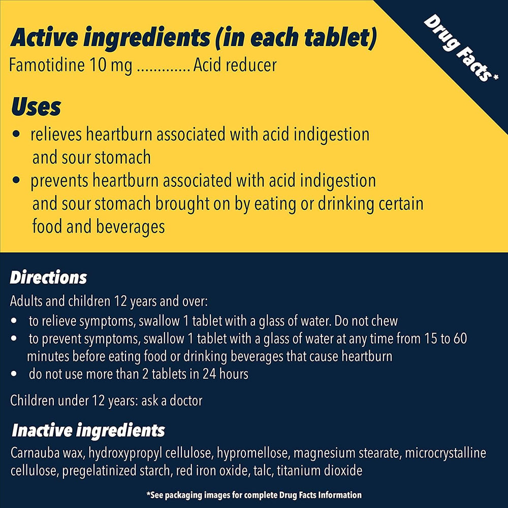 Pepcid AC Original Strength pack-two showing value and long-lasting supply.