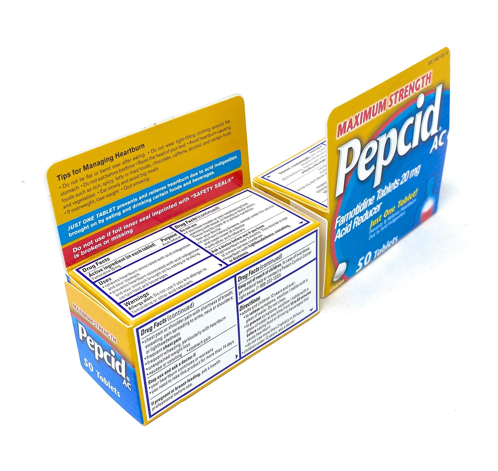 Pepcid AC use before meals image suggesting quick prevention