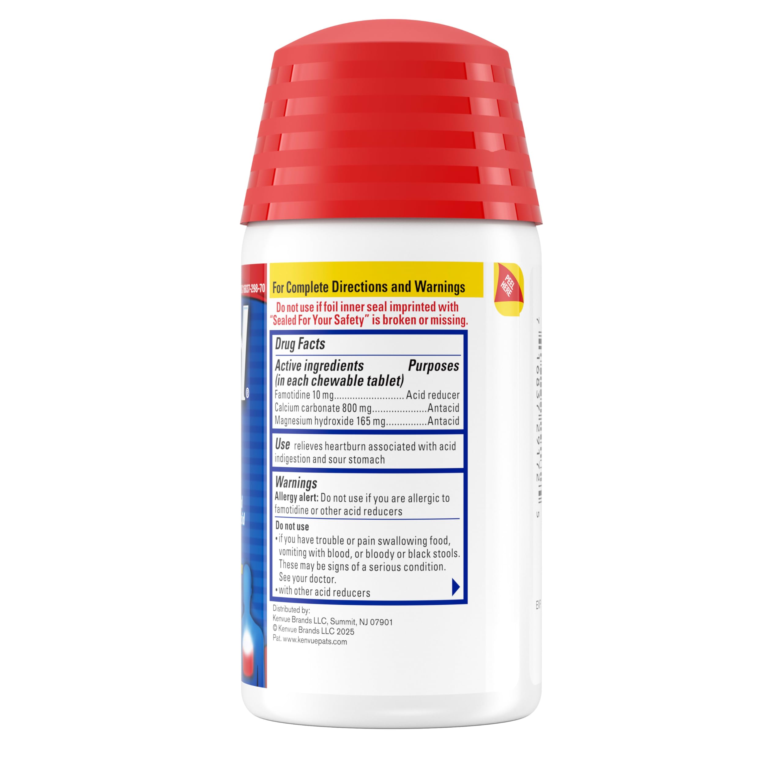 70-count Pepcid Complete pack sits on kitchen counter.