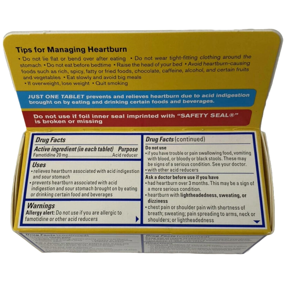 Pepcid CSC24 fifty tablets per pack supports dependable dosing