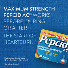 Pepcid CSC24 two-pack side view showing compact travel packaging