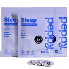 Peppy Sleep Patches 3-Pack front view showing easy nighttime application for calm evenings