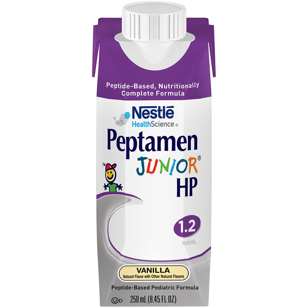 Peptamen Junior 1.2 hp Vanilla carton ready for easy pediatric nutrition at home