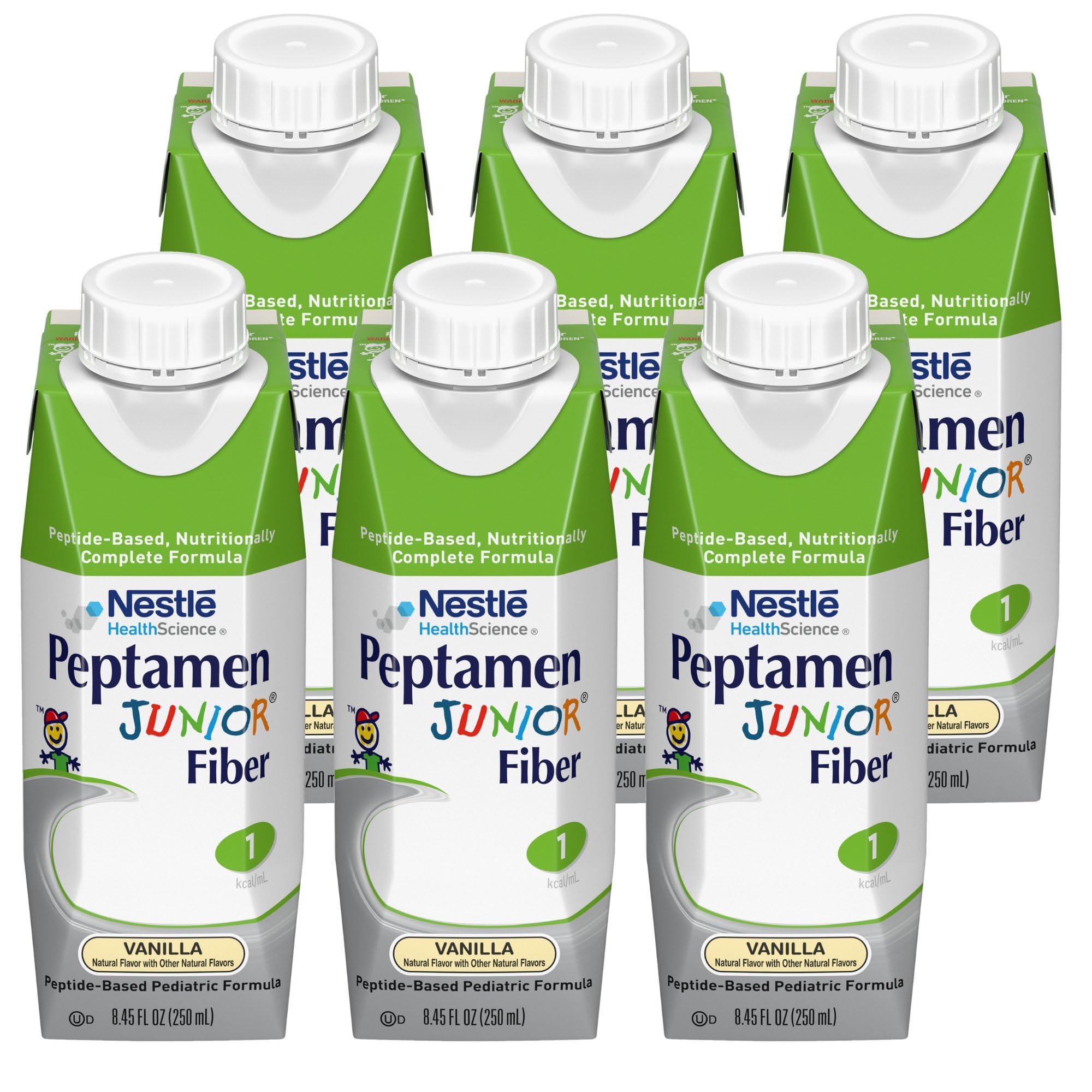 Peptamen Junior Fiber Vanilla prepared drink with smooth texture