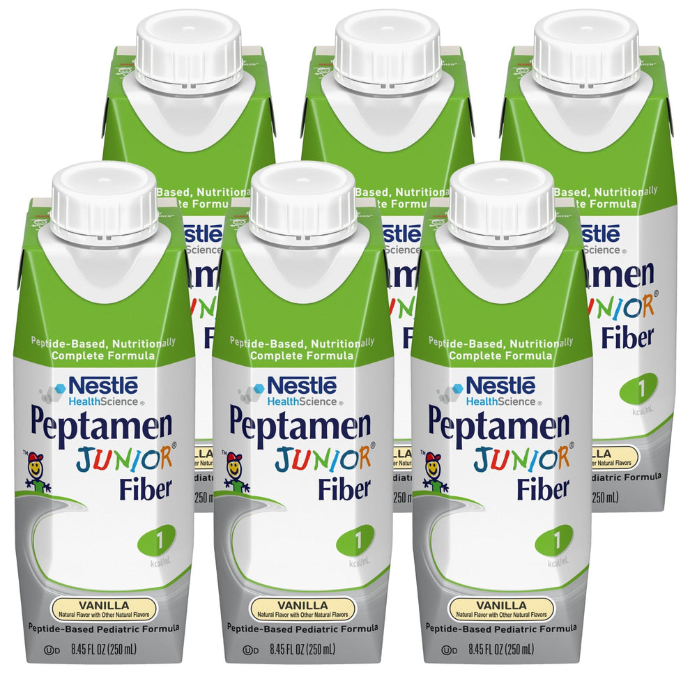 Peptamen Junior Fiber Vanilla prepared drink with smooth texture