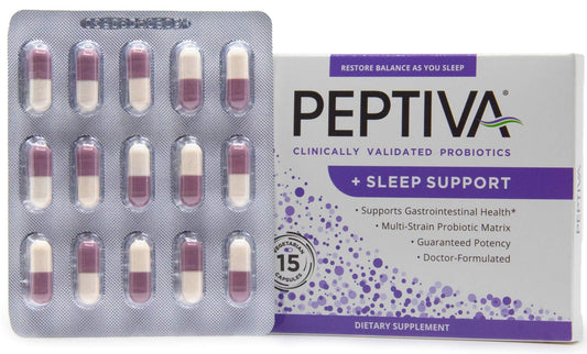 Peptiva melatonin capsules for smoother, deeper sleep support
