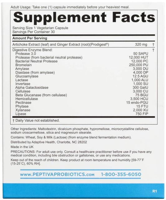 Peptiva Vegetarian Digestives tablets ready for daily digestive support