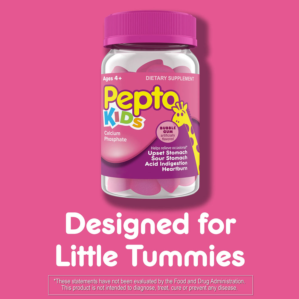 Kid-friendly packaging designed for easy on-the-go tummy relief.