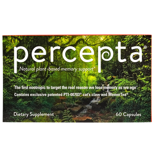 Percepta memory-support bottle with sleek design for daily cognitive support