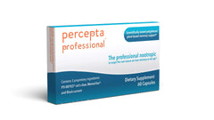 Percepta Professional Brain Supplement bottle front view promotes focus and mental clarity.