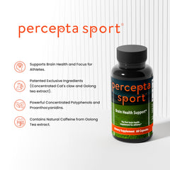 Percepta Sport athlete in training conveys focus and potential performance benefits