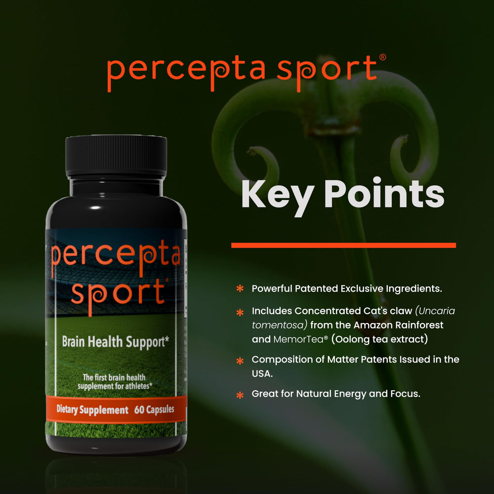 Percepta Sport focus icon communicates mental clarity benefits during workouts