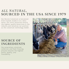 PERCOBA Colostrum packaging label reinforces first-milking origin and purity.