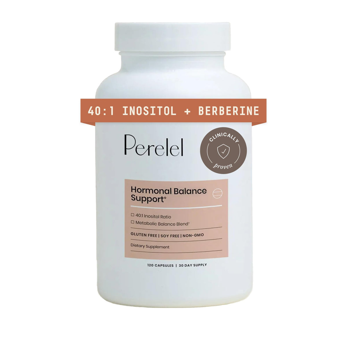 Perelel Hormone Balance bottle for easy daily balance on the go.
