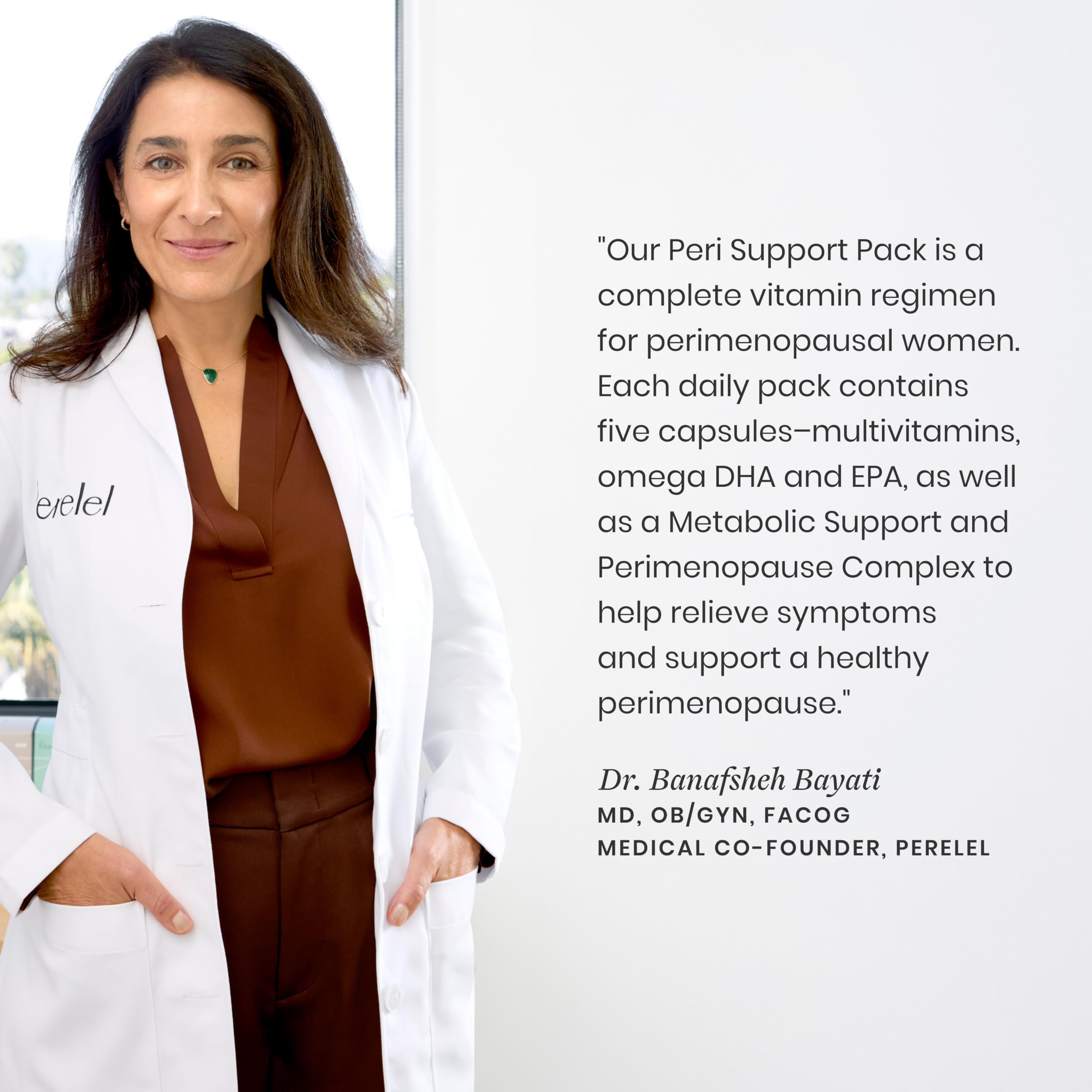 Perelel Omega DHA + EPA softgel delivers essential fatty acids for overall wellness.