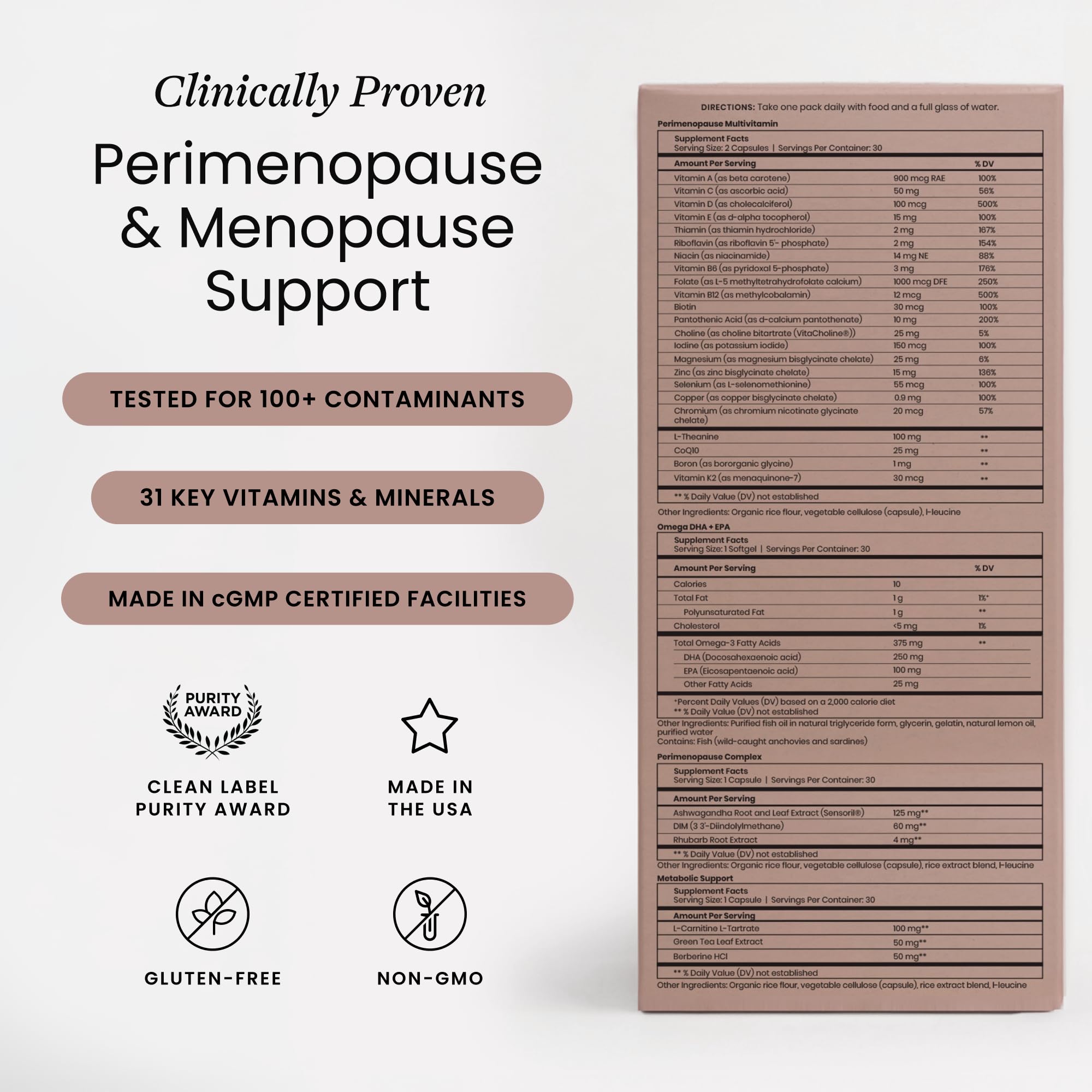 Perelel Peri Multivitamin capsules providing essential nutrients for daily vitality.